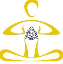 Yoga posture and unity symbol